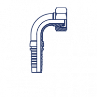 Фитинг для РВД Powermaster DKO-S внутренняя резьба угол 90° - 20591-20-06T-PM