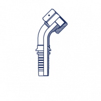 Фитинг для РВД POWERMASTER ORFS с внутренней резьбой, угол 45° - 24241-10-08T-PM