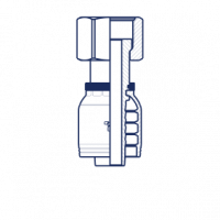 Фитинг для РВД Tieffe предпрессованный ORFS внутренняя резьба накидная гайка (серия H) - HX0404FRS