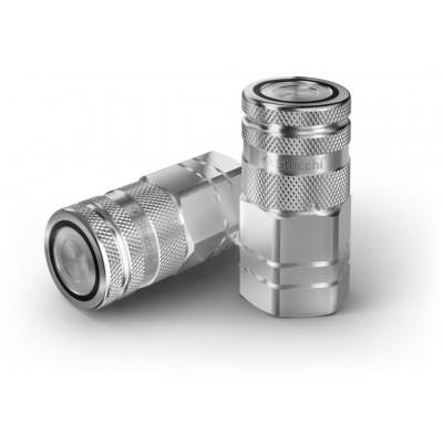 Быстроразъемное соединение БРС STUCCHI FLAT FACE A-HD BSP - БРС FF A-HD BSP 1/2 - D3/8 Розетка - 808300006