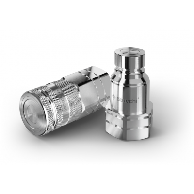 Быстроразъемное соединение БРС STUCCHI FLAT FACE AX BSP - БРС FF AX BSP 1 - D1 Ниппель (нерж., уплотнение NBR) - 808500019