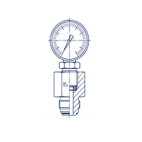 Соединение для измерительного прибора с наружной резьбой BSP - 205601.3
