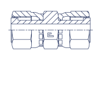 Прямой штуцер обжатая гайка упл. тип H - 403801