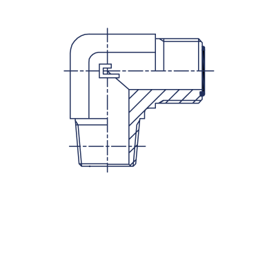 Угловой штуцер NPTF 90° уплотнение тип C - 403919