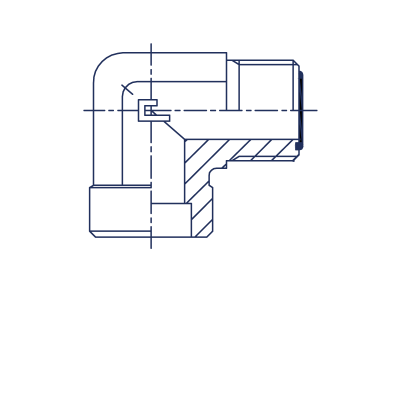 Соединение приварное W Угловой адаптер 90° внутренняя резьба - 404207
