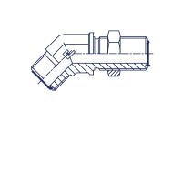 Соединение переборочное PD с развальцовкой 90° Угловое переборочное 45° - 404501