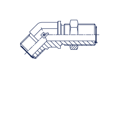 Соединение переборочное PD с развальцовкой 90° Угловое переборочное 45° - 404502