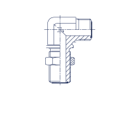 Соединение переборочное PD с развальцовкой 90° Угловое переборочное 90° - 404604