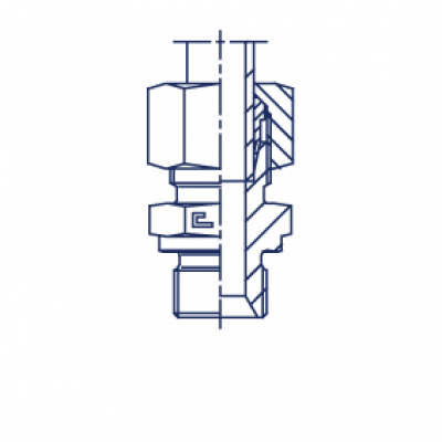 Штуцер ввертной F 24 Прямое BSP уплотнение тип B в сборе с B4 - 100347.4