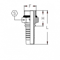 Фитинг для РВД Tieffe SAE Наружная резьба O-RING BOSS - CX1216MS