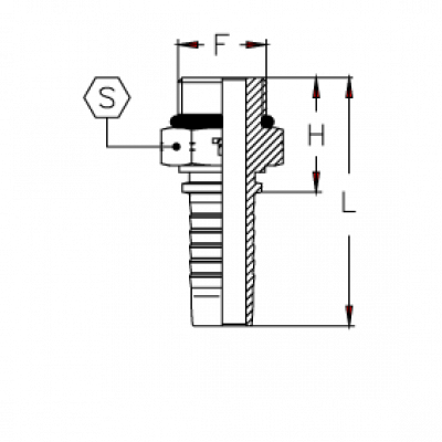 Фитинг для РВД Tieffe SAE Наружная резьба O-RING BOSS - CX1012MS