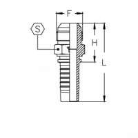Фитинг для РВД Tieffe SAE Наружная резьба SAE J513 конус 45° - CX0507MJ