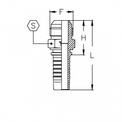 Фитинг для РВД Tieffe SAE Наружная резьба SAE J513 конус 45° - CX1212MJ