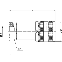 Быстроразъемное соединение Verso FLAT FACE BSP Розетка - БРС FF FIRG BSP 1 - D1 Розетка VERSO - VSFF9510F