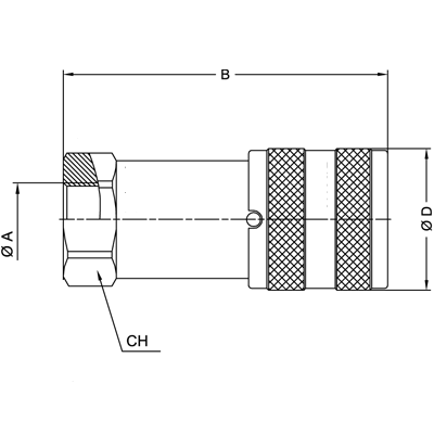 Быстроразъемное соединение Verso FLAT FACE BSP Розетка - БРС FF FIRG BSP 3/4 - D1/2 Розетка VERSO - VSFF1220F