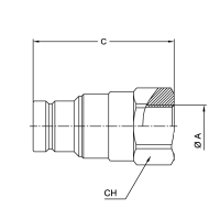 Быстроразъемное соединение Verso FLAT FACE BSP Ниппель - БРС FF FIRG BSP 1 - D1 Ниппель VERSO - VSFF9510M