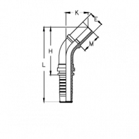 Фитинг универсальный CX BEL угол 45° DIN 2353 - ISO 8434-1 - CX0306ET45