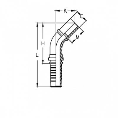Фитинг универсальный CX BEL угол 45° DIN 2353 - ISO 8434-1 - CX0408ET45