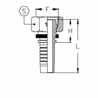 Фитинг для РВД Tieffe DKL Внутренняя резьба - CX04FM8L