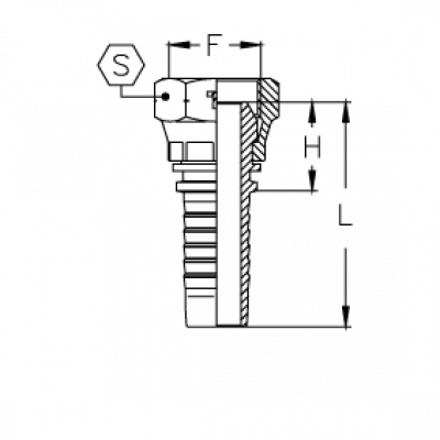 Фитинг для РВД Tieffe DKM Внутренняя резьба обжатая гайка - CX03FW12A
