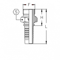 BSP Наружная резьба плоское уплотнение - CX0404MGF