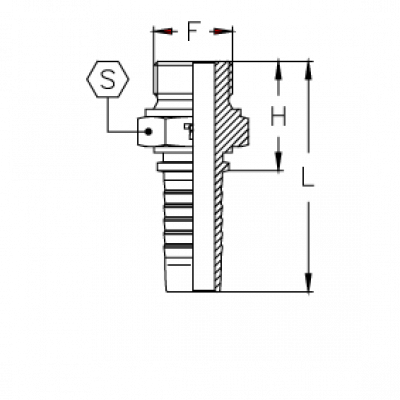 BSP Наружная резьба плоское уплотнение - CX0810MGF