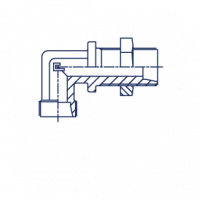 Соединение переборочное PD Угол 90° - 103704.1