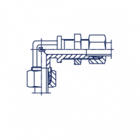 Соединение переборочное PD Угол 90° PD90 в сборе с В3 - 103709