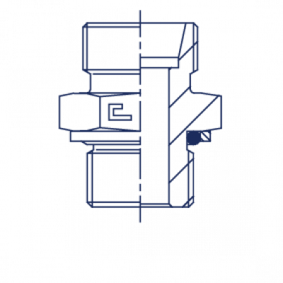 Штуцер ввертной F 24 Прямой метрический, уплотнение тип H - 108915.1