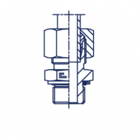 Прямое BSP уплотнение тип H в сборе с В4 - 108818.4