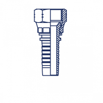 Фитинг для РВД Powermaster DKI внутренняя резьба обжатая гайка - 20711-16-06-PM