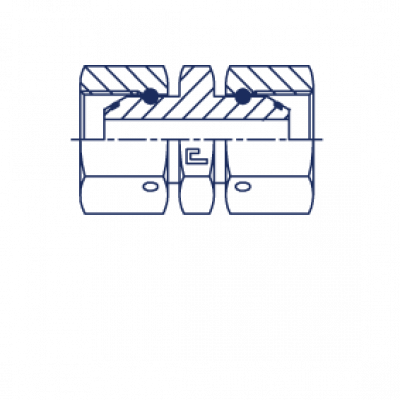 Соединение проходное гайка-гайка PS Прямой адаптер BSP с накидной гайкой - 301810