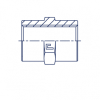 Соединение проходное гайка-гайка PS Прямой адаптер метрич. резьба с накидной гайкой - 301901