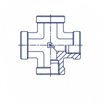 Соединение проходное гайка-гайка PS Крестовые BSP - 305201