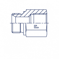 Соединение проходное штуцер-гайка PF Прямой адаптер метрический - 300901