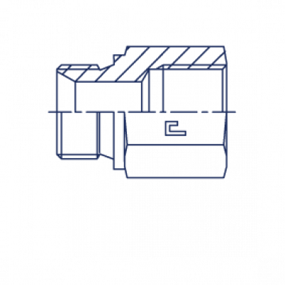 Соединение проходное штуцер-гайка PF Прямой адаптер метрический - 310914
