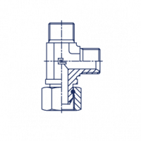 Соединение проходное штуцер-гайка PF L-образное BSP с накидной гайкой - 306609