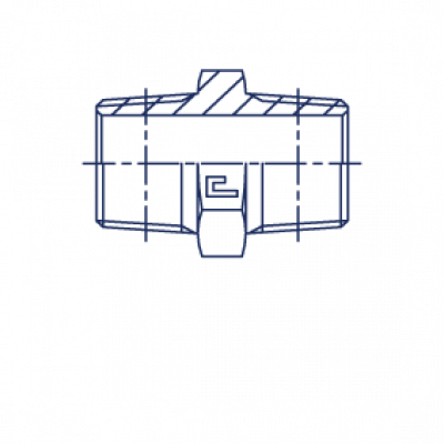 Соединение проходное штуцер-штуцер P Прямой адаптер BSPT - 300112