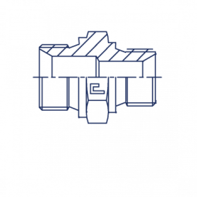 Соединение проходное штуцер-штуцер P Прямой адаптер BSP-метрический - 300724
