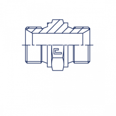 Соединение проходное штуцер-штуцер P Прямой адаптер метрический (DKM 60) - 300619
