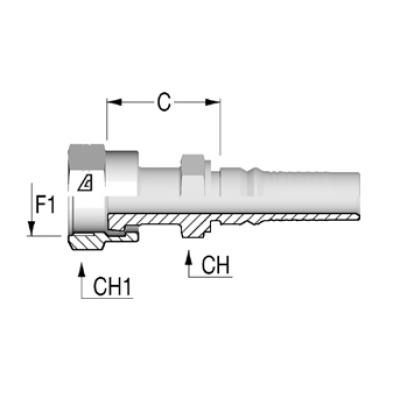 Фитинг для РВД Alfagomma ORFS Interlock внутренняя резьба - H1722411-242400