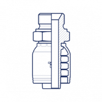 Фитинг предпресованный BSP наружная цилиндрическая резьба (серия H) - HX1212MG
