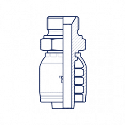 Фитинг предпресованный BSP наружная цилиндрическая резьба (серия H) - HX2432MG