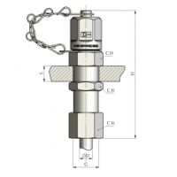 Контрольная точка 16x2 DKO-S (Ш) 16х1.5 08 (переборочная, металл.) S11616X15C