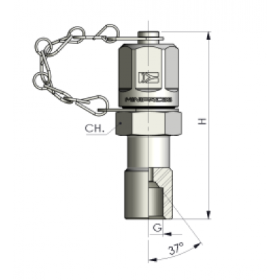 Контрольная точка 16x2 - JIC (Г) 7/16-20 (пластик.) S115071FFP