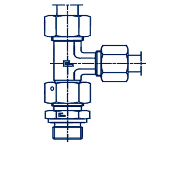 Соединение ввертное с накидной гайкой FN L-образное метрический, уплотнение тип E в сборе с B4 - 604821.4