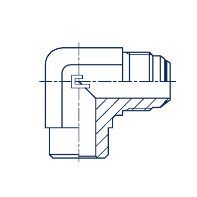 Угол 90° под приварку с наружной резьбой - 217004.3