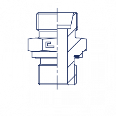 Быстроразъёмное соединение для труб (штуцер) F 24 с уплотнением E по BSP - 100510.1