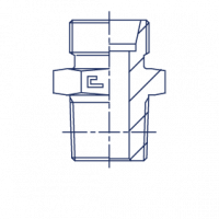 Штуцер ввертной F 24 Прямое NPT уплотнение тип С - 101804.1