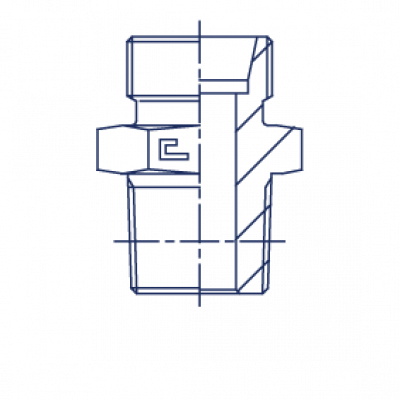 Штуцер ввертной F 24 Прямое NPT уплотнение тип С - 101840.1